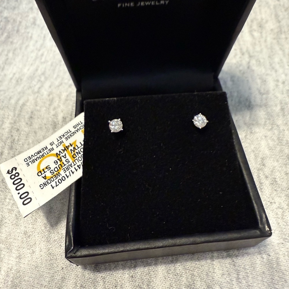 Macy's Sparkling Silver Stud Earrings
